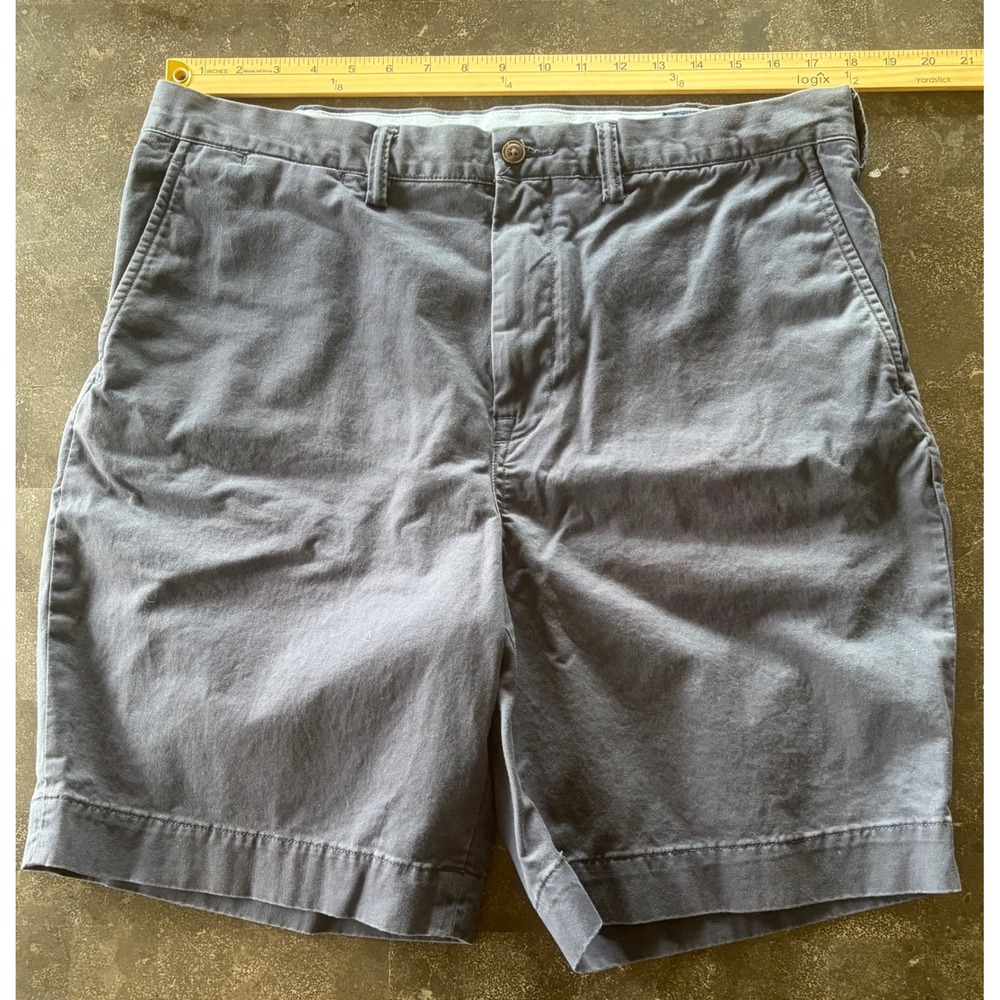 Polo Ralph Lauren Mens Navy Blue Pleated Chino Shorts 36 Cotton Twill Casual - Picture 5 of 6
